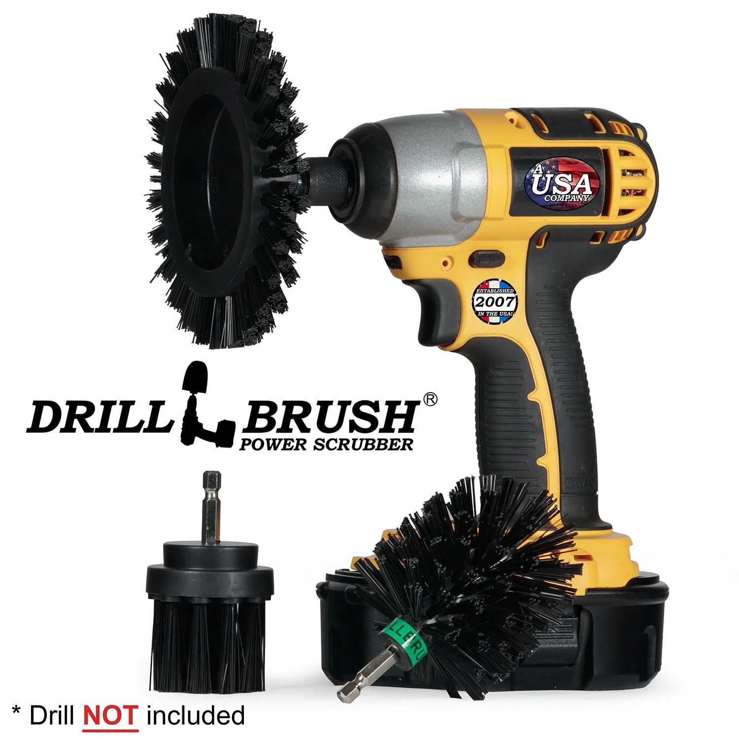 Edge Brush, 2in Long, and Mini Original Brush all in Ultra Stiff Black - Grill Cleaning  | K-EMS-2L-QC-DB - Image 2