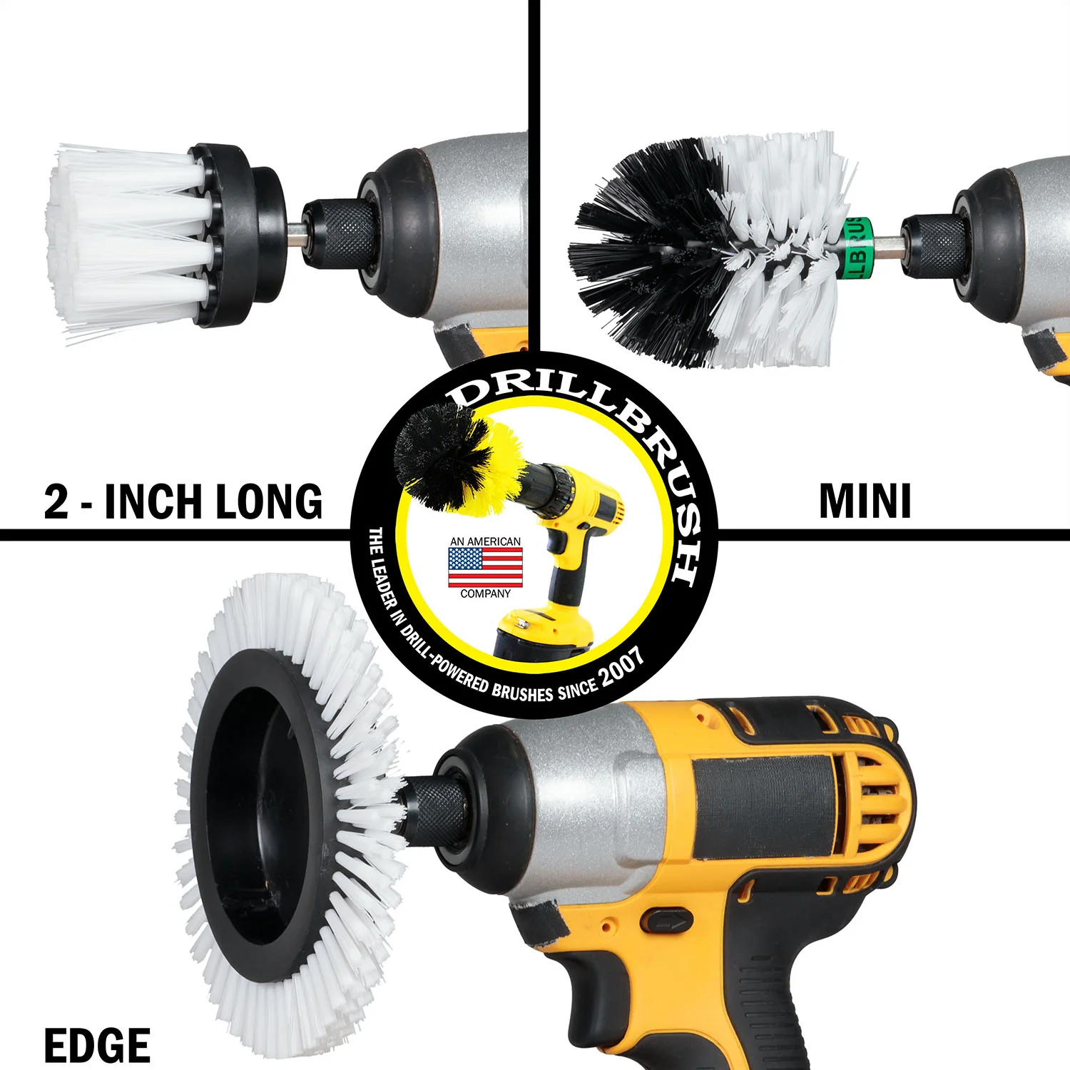 Edge Brush, 2in Long, and Mini Original in Soft White - Interior Cleaning | W-EMS-2L-QC-DB - Image 3