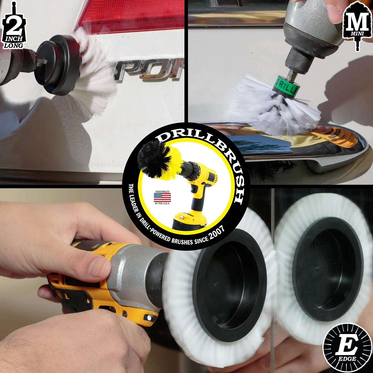 Edge Brush, 2in Long, and Mini Original in Soft White - Interior Cleaning | W-EMS-2L-QC-DB - Image 4