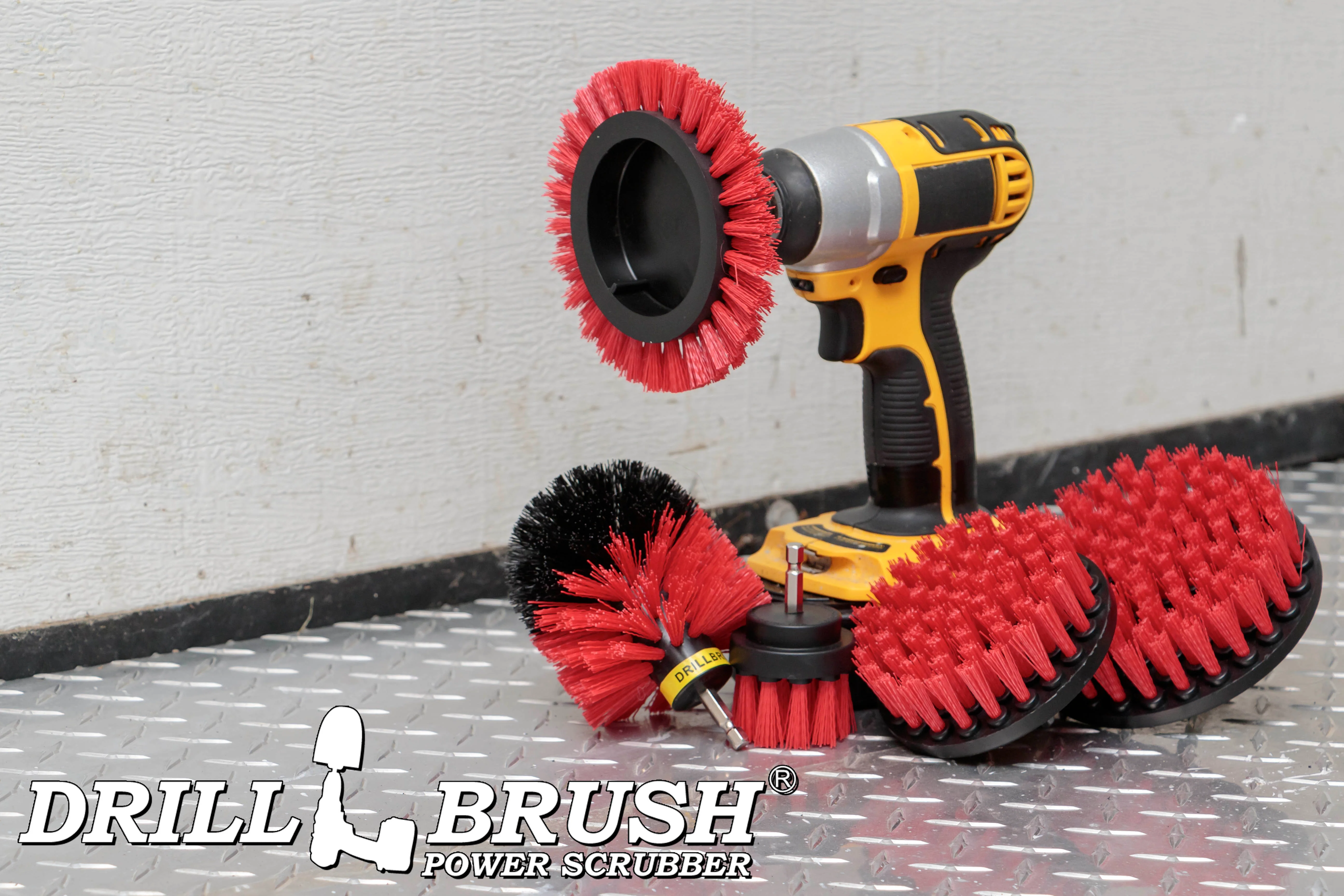 Edge, Original, 5in, 4in, & 2in Red Brushes - Stiff Bristles - Outdoor & Patio | R-S-E542O-QC-DB - Image 7