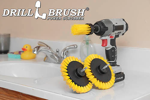Edge x2 and 1 inch Long Yellow Brushes - Medium Bristles - Bathroom Cleaning | Y-EES-1L-QC-DB - Image 6