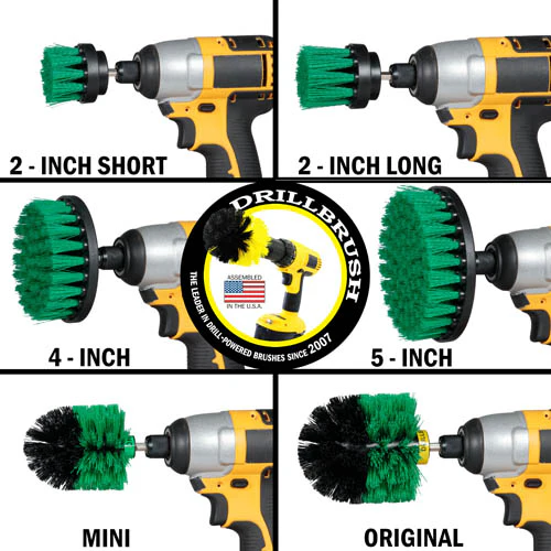 Ultimate Green Brush Kit - Medium Bristles - Kitchen & Appliance Cleaning | G-542OMS-2L-QC-DB - Image 3