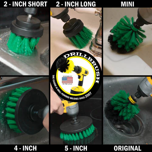 Ultimate Green Brush Kit - Medium Bristles - Kitchen & Appliance Cleaning | G-542OMS-2L-QC-DB - Image 4