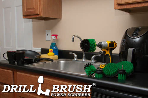 Ultimate Green Brush Kit - Medium Bristles - Kitchen & Appliance Cleaning | G-542OMS-2L-QC-DB - Image 7