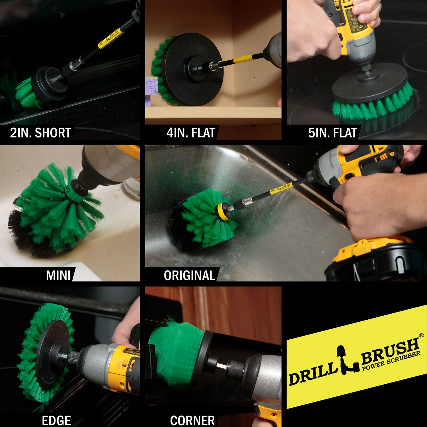 21-piece Green Brush Kit - Medium Bristles | G-E542OMCS-P4-3WRB-2F-3V-5X-QC-DB - Image 3