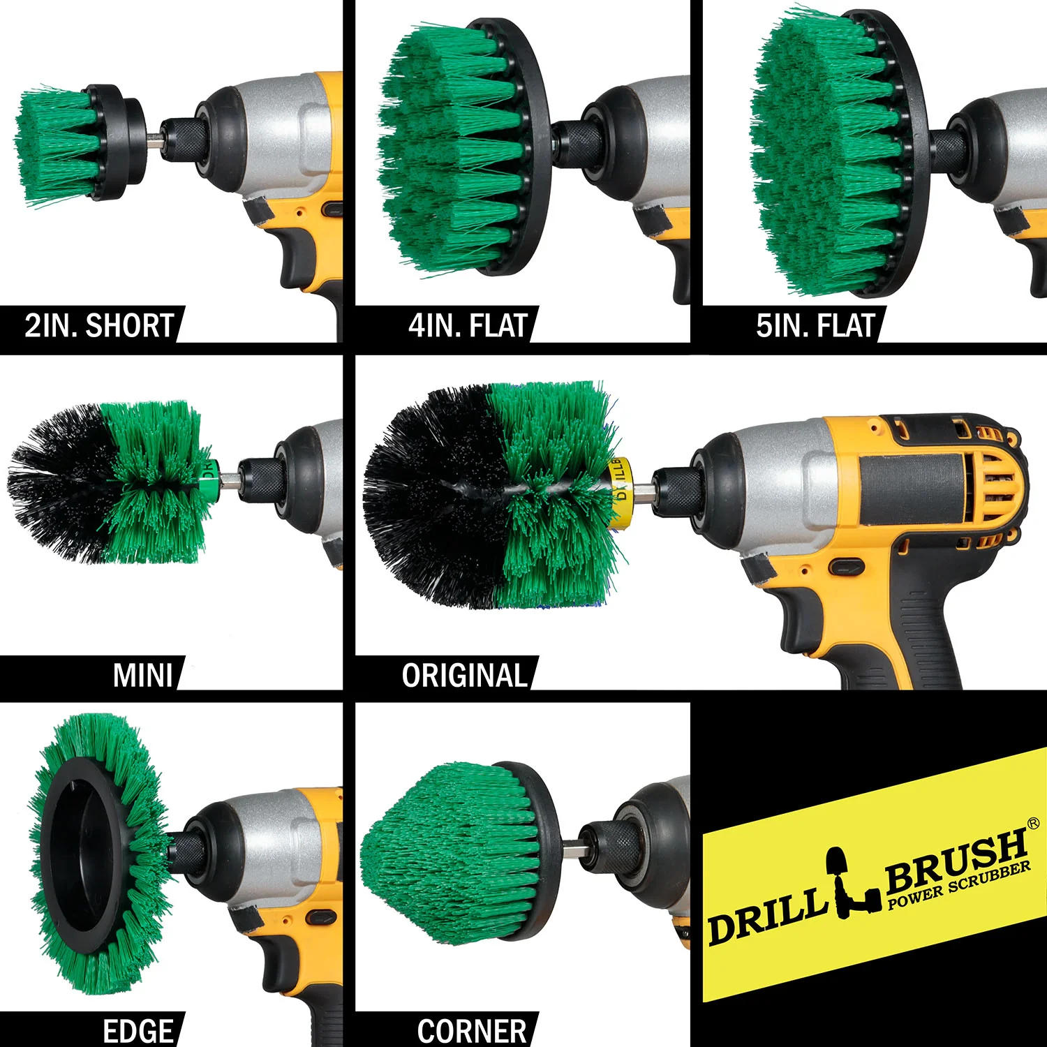 21-piece Green Brush Kit - Medium Bristles | G-E542OMCS-P4-3WRB-2F-3V-5X-QC-DB - Image 5