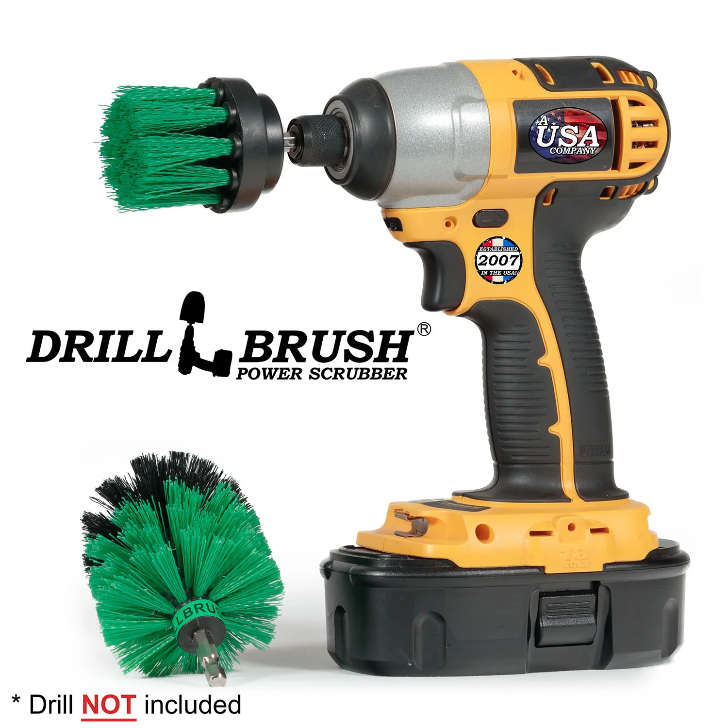 Mini & 2in-L Green Brushes - Medium Stiffness - Kitchen & Appliance Cleaning | G-MS-2L-QC-DB - Image 3