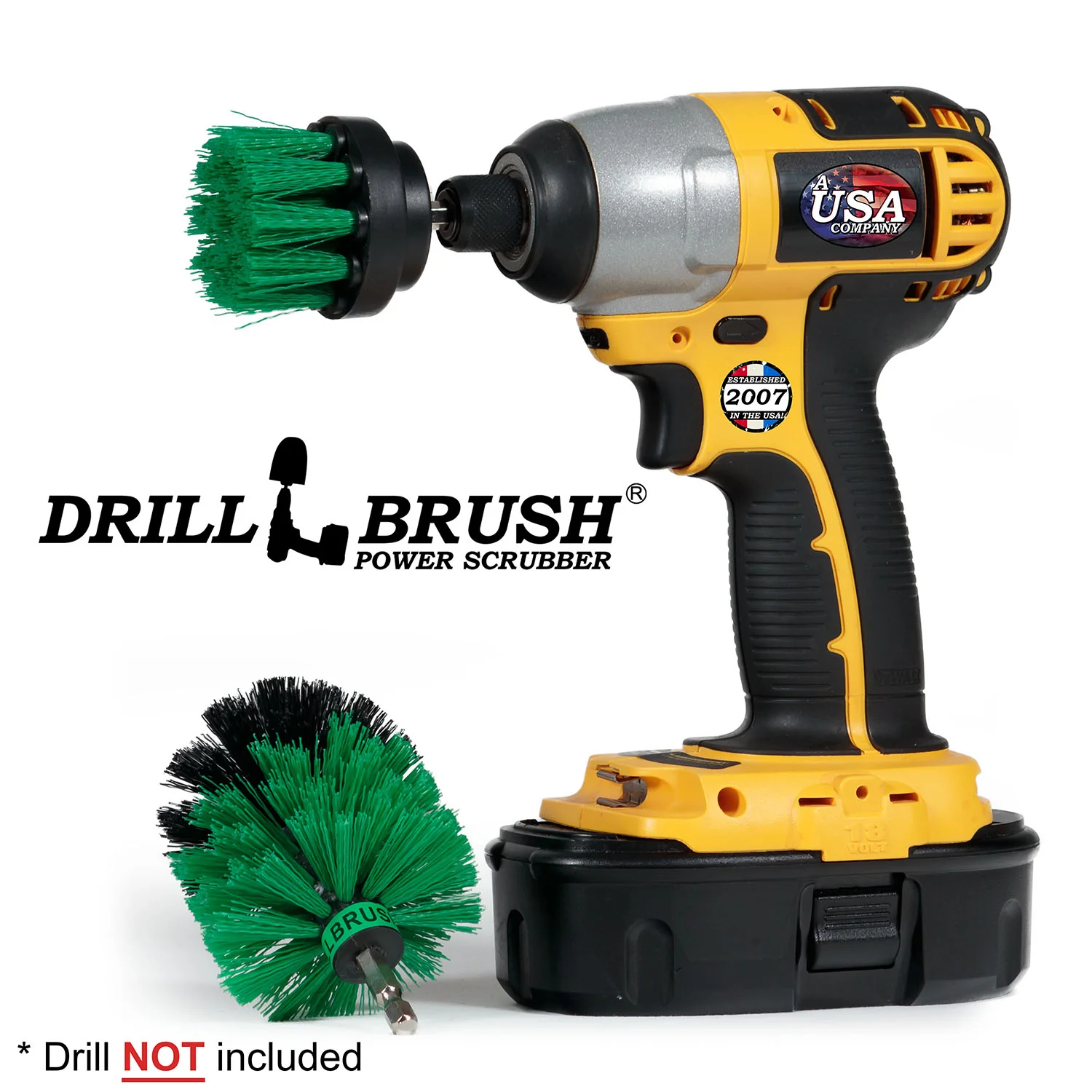 Mini & 2in Green Brushes - Medium Bristles - Kitchen & Appliances Cleaning | G-S-2M-QC-DB - Image 3