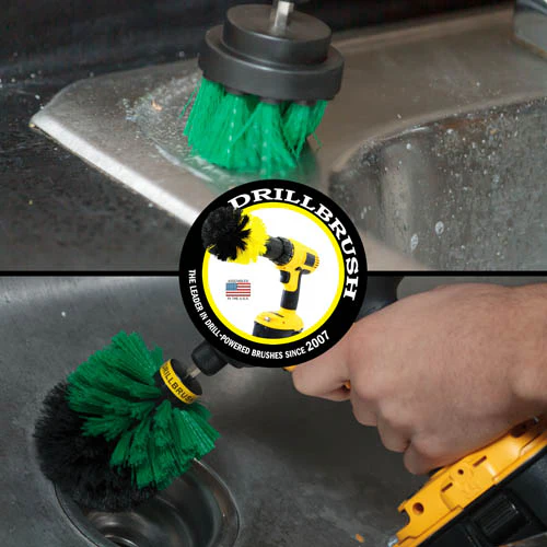 Original & 2in Green Brushes - Medium Stiffness - Kitchen & Appliance Cleaning | G-S-2O-QC-DB - Image 4