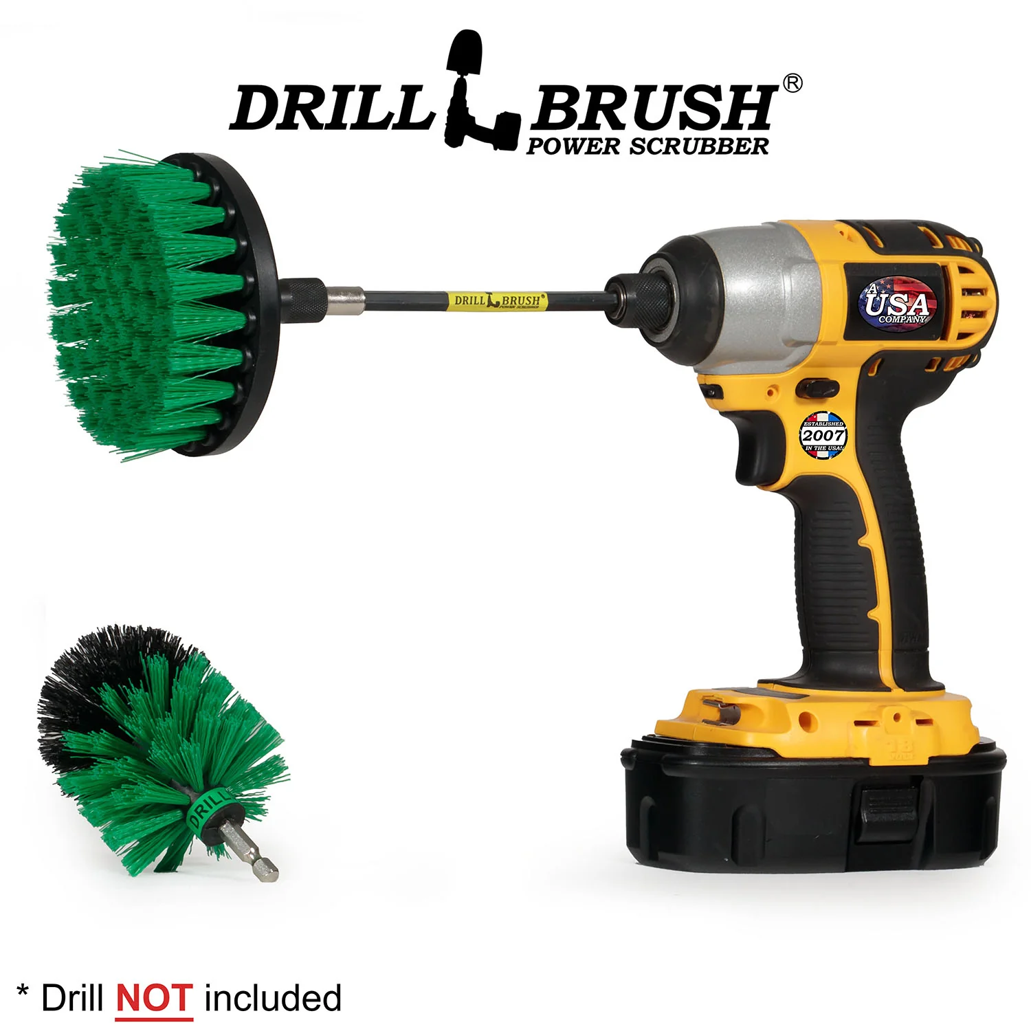 Mini & 4in Green Brushes - Medium Bristles - Kitchen & Appliance Cleaning | G-S-4M-5X-QC-DB - Image 3