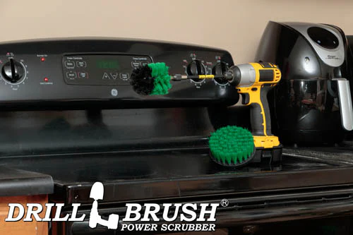 Mini & 4in Green Brushes - Medium Bristles - Kitchen & Appliance Cleaning | G-S-4M-5X-QC-DB - Image 6