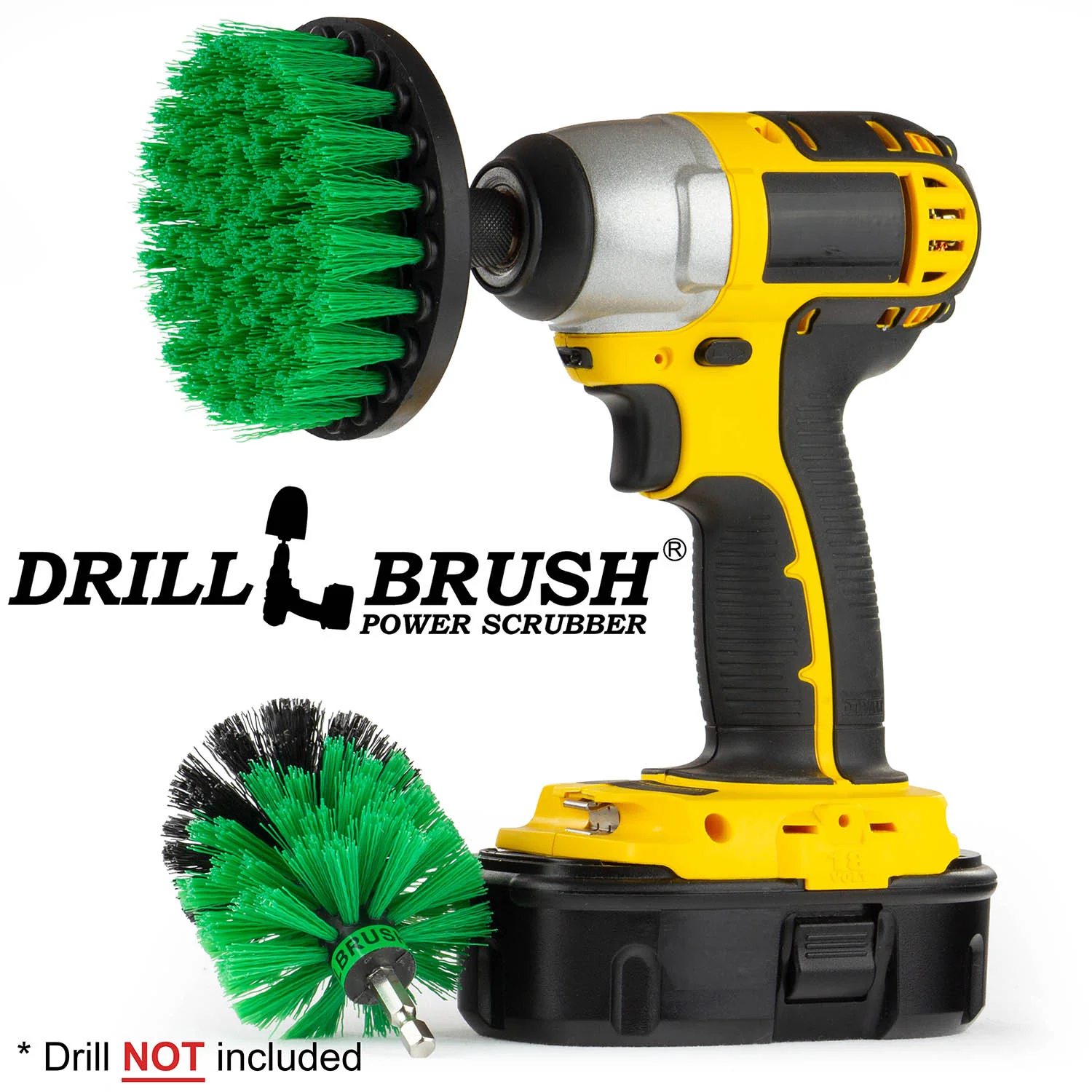 Mini & 4in Green Brushes - Medium Bristles - Kitchen & Appliances Cleaning | G-S-4M-QC-DB - Image 3