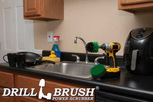 Mini & 4in Green Brushes - Medium Bristles - Kitchen & Appliances Cleaning | G-S-4M-QC-DB - Image 6