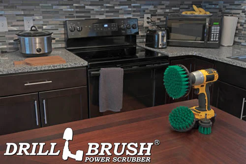 5in, 4in, & 2in Green Brushes - Medium Bristles - Kitchen & Appliances Cleaning | G-S-542-QC-DB - Image 6