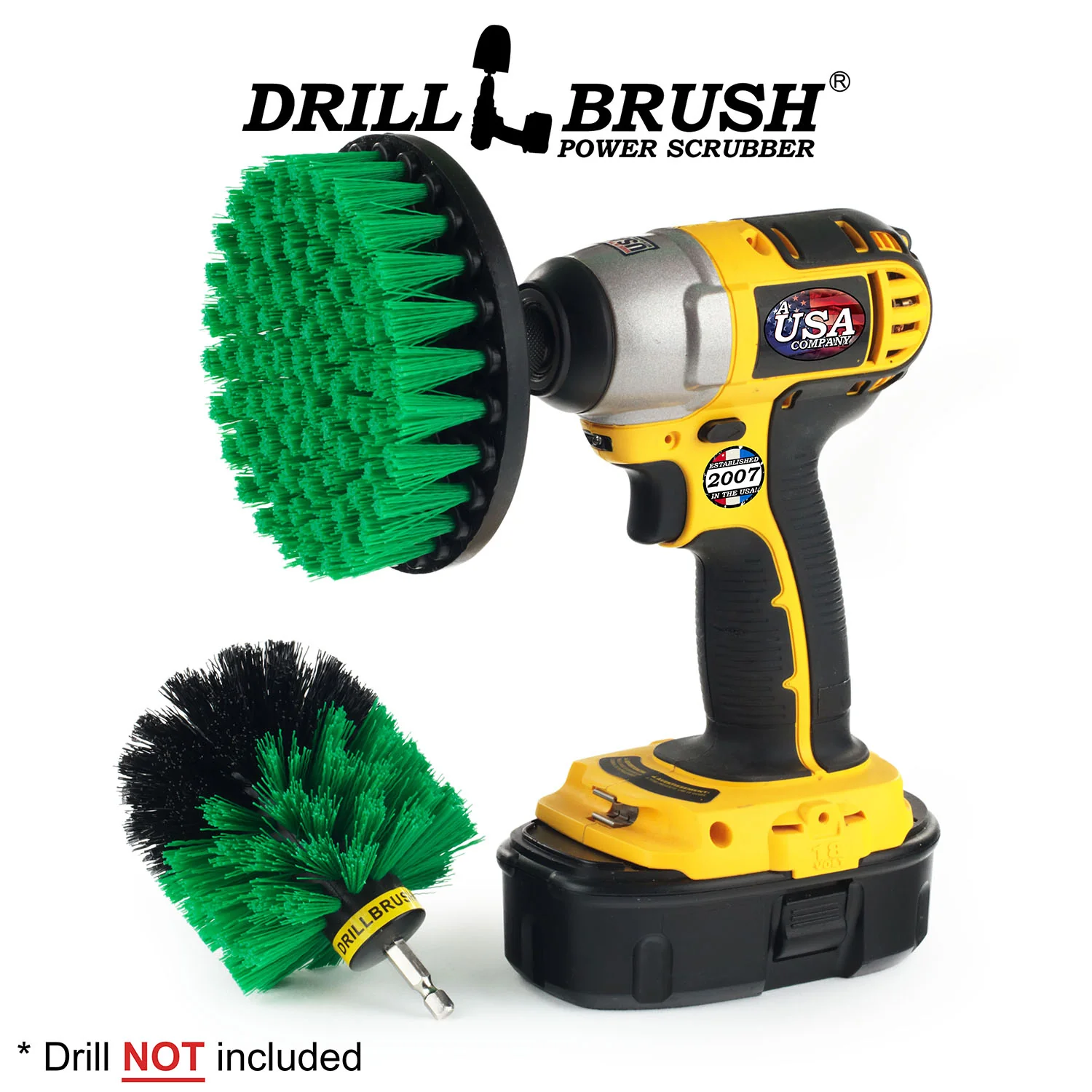 Original & 5in Green Brushes - Medium Bristles - Kitchen & Appliance Cleaning | G-S-5O-QC-DB - Image 3