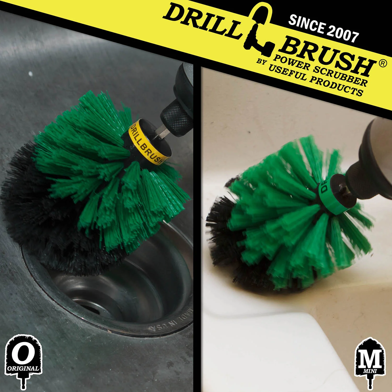 Original & Mini Green Brushes - Medium Bristles - Kitchen & Appliance Cleaning | G-S-MO-QC-DB - Image 4