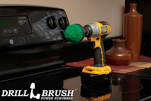 Green Corner Brush - Medium Bristles - Cone Shaped - Kitchen Cleaning | C-S-G-QC-DB - Image 4