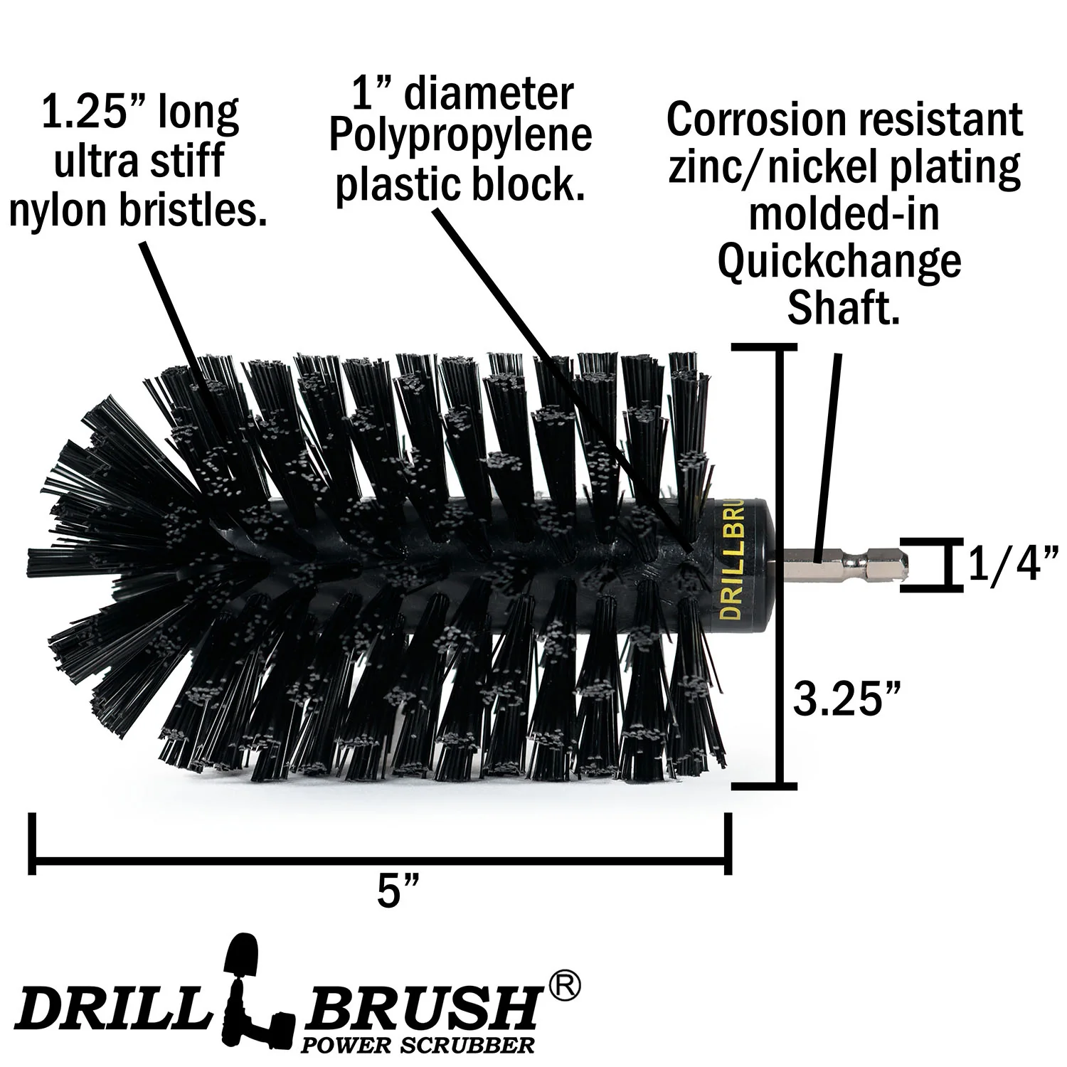 Jumbo Original Black Brush - Ultra Stiff - Heavy Duty Cleaning & Paint Removal | J-S-K-QC-DB - Image 3