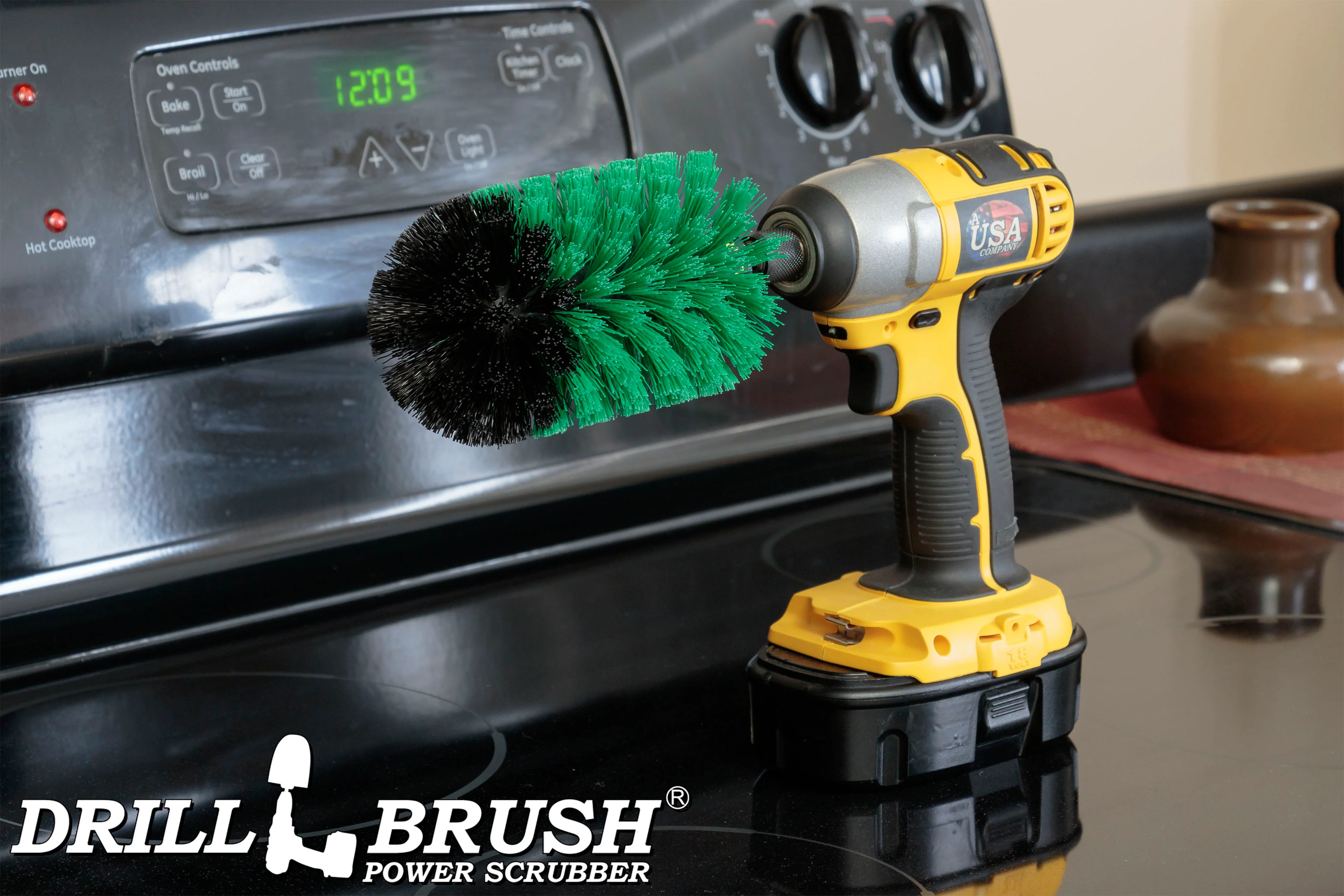 Jumbo Original Green Brush - Medium Stiff - Bullet Shaped - Kitchen Sink & Fridge | J-S-G-QC-DB - Image 4