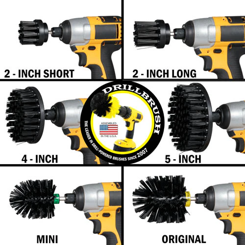 Ultimate Black Brush Kit - Ultra Stiff Bristles - Heavy Duty & Grill Cleaning | K-542OMS-2L-QC-DB - Image 3