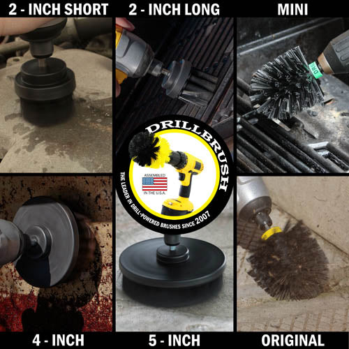 Ultimate Black Brush Kit - Ultra Stiff Bristles - Heavy Duty & Grill Cleaning | K-542OMS-2L-QC-DB - Image 4