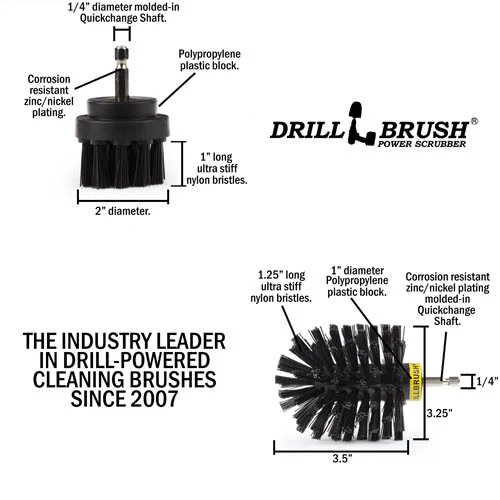 Original & 2in Black Brushes - Ultra Stiff - 2 Piece Kit - Industrial & Heavy Duty | K-S-2O-QC-DB - Image 5