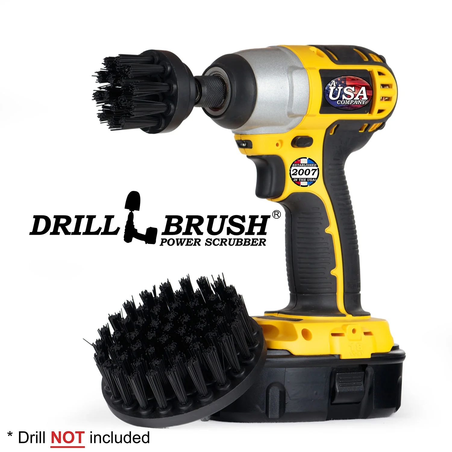 4in & 2in Black Brushes - Ultra Stiff Bristles - Heavy Duty & Grill Cleaning | K-S-42-QC-DB - Image 3