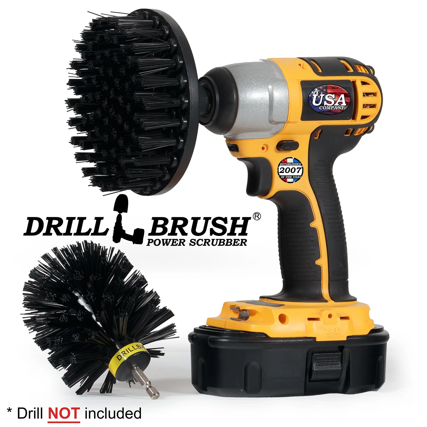 Original & 5in Black Brushes - Ultra Stiff Bristles - Heavy Duty & Grill Cleaning | K-S-5O-QC-DB - Image 3
