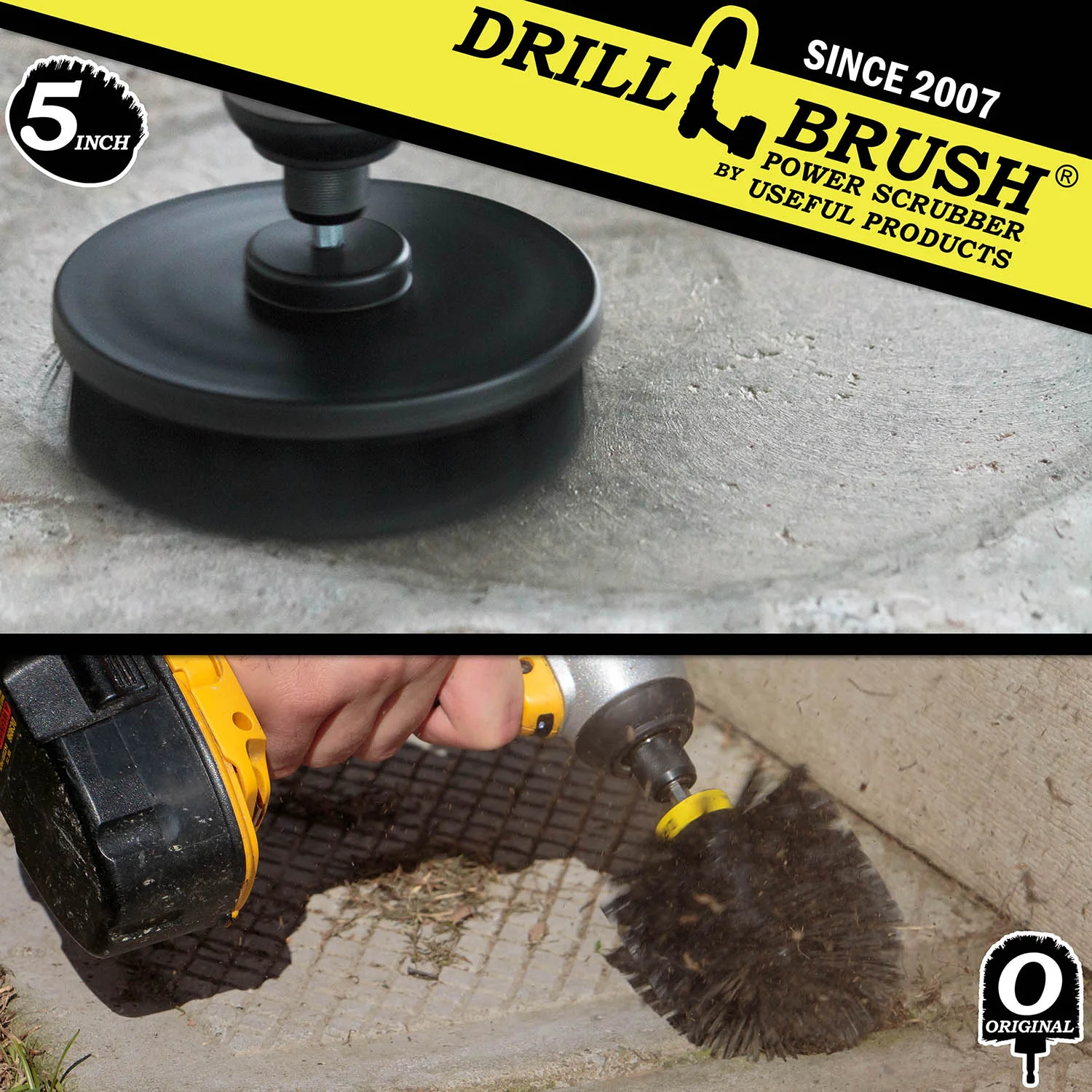 Original & 5in Black Brushes - Ultra Stiff Bristles - Heavy Duty & Grill Cleaning | K-S-5O-QC-DB - Image 4