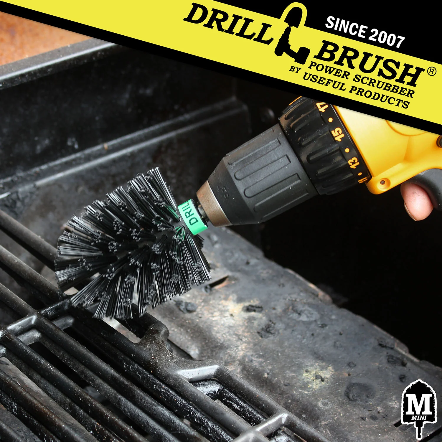 Mini Black Brush - Ultra Stiff - Bullet Shaped - Concrete Cleaning & Paint Removal | M-S-K-QC-DB - Image 3