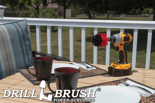 Mini Red Brush - Stiff Bristles - Bullet Shaped - Masonry & Lawn Furniture Cleaning | M-S-R-QC-DB - Image 5