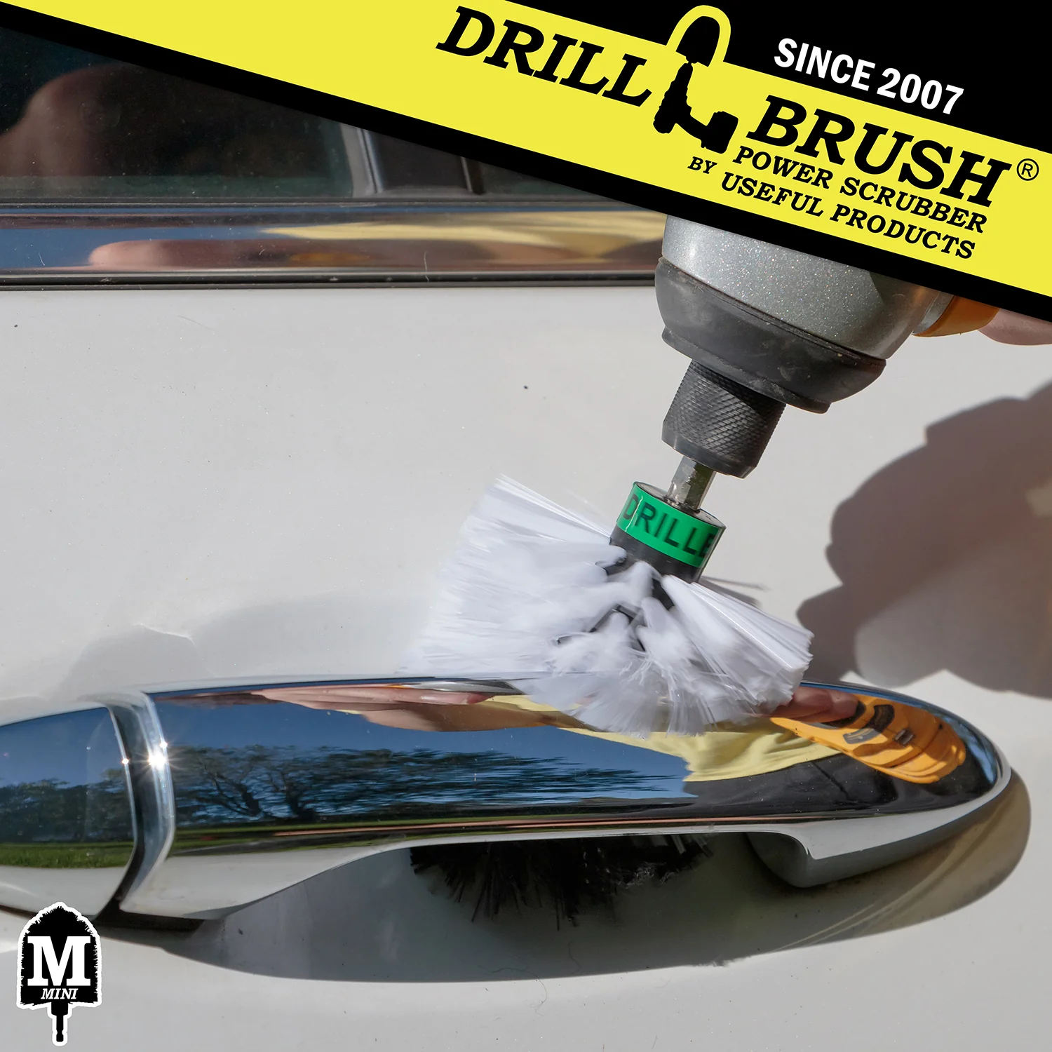 Mini White Brush - Soft Bristles - Bullet Shaped - Home & Auto Cleaning | M-S-W-QC-DB - Image 3