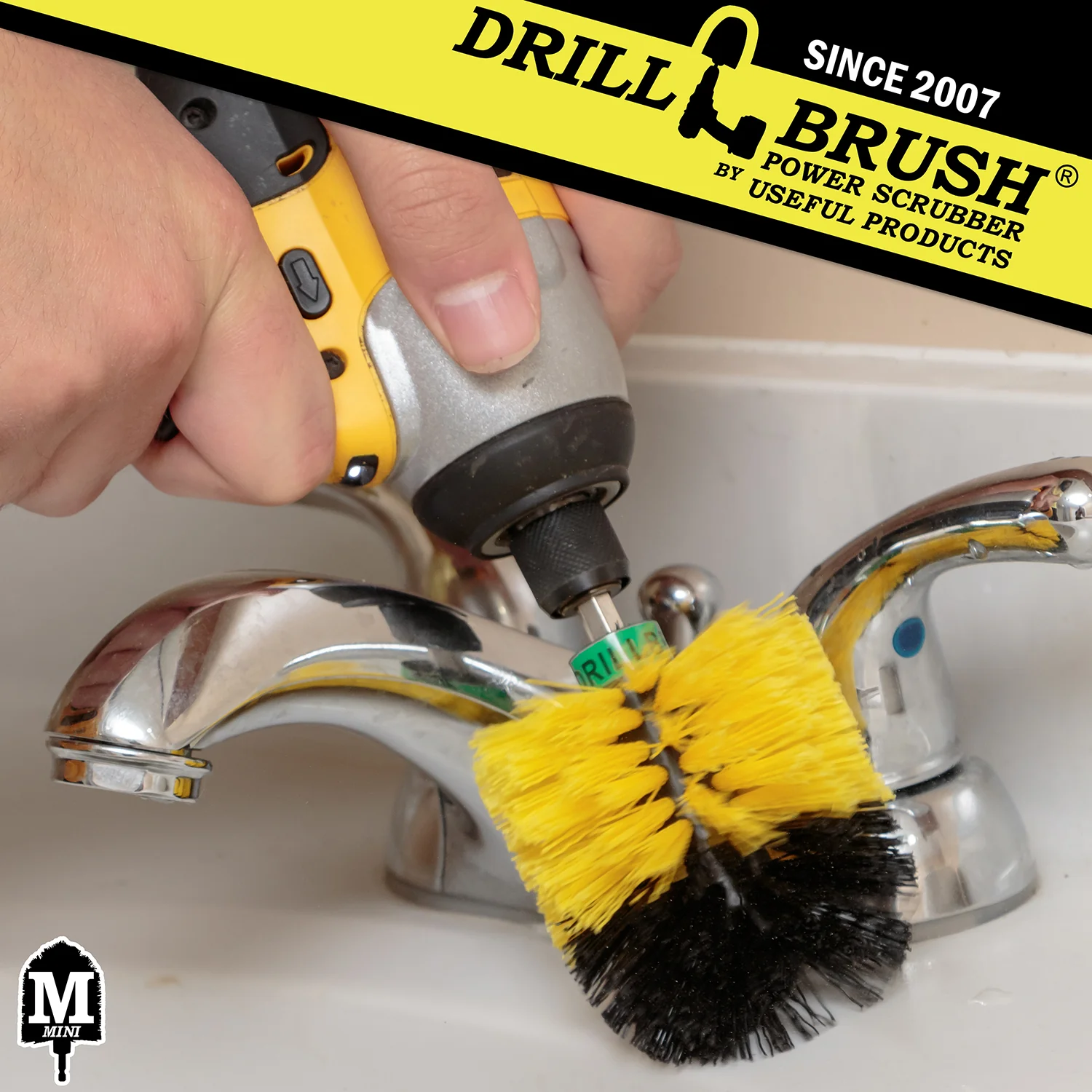 Mini Yellow Brush - Medium Stiffness - Bullet Shaped - Bathroom Fixtures & Showers | M-S-Y-QC-DB - Image 3