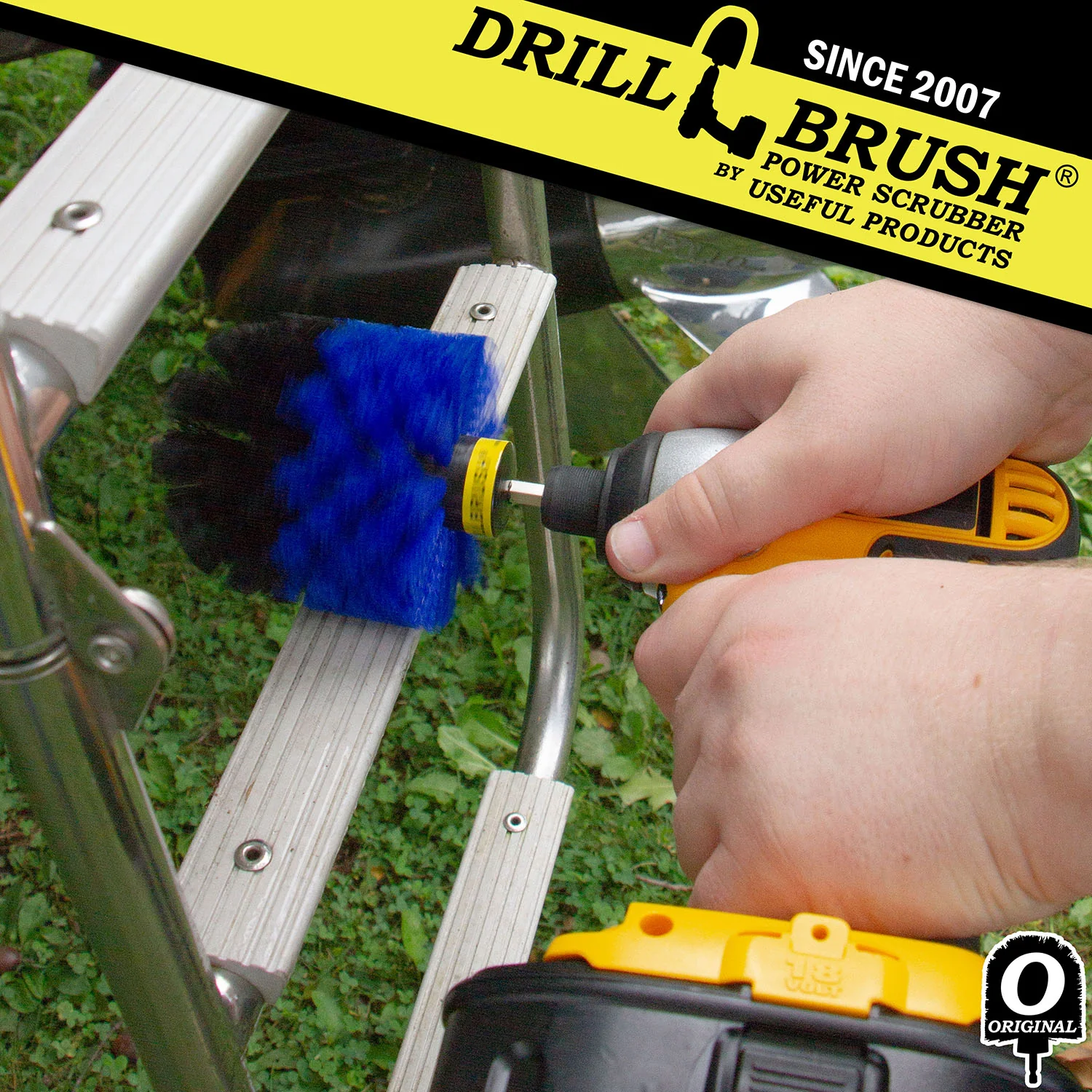 Original Blue Brush - Medium Bristles - Marine & Pool Cleaning | O-S-B-QC-DB - Image 3