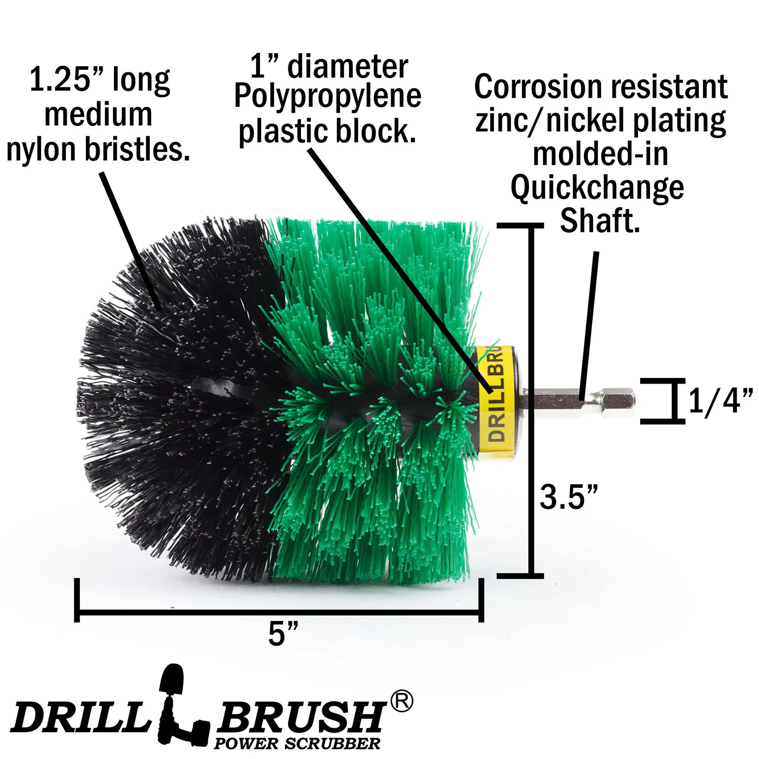 Original Green Brush - Medium Stiff - Bullet Shaped - Kitchen Sink & Fridge | O-S-G-QC-DB - Image 4
