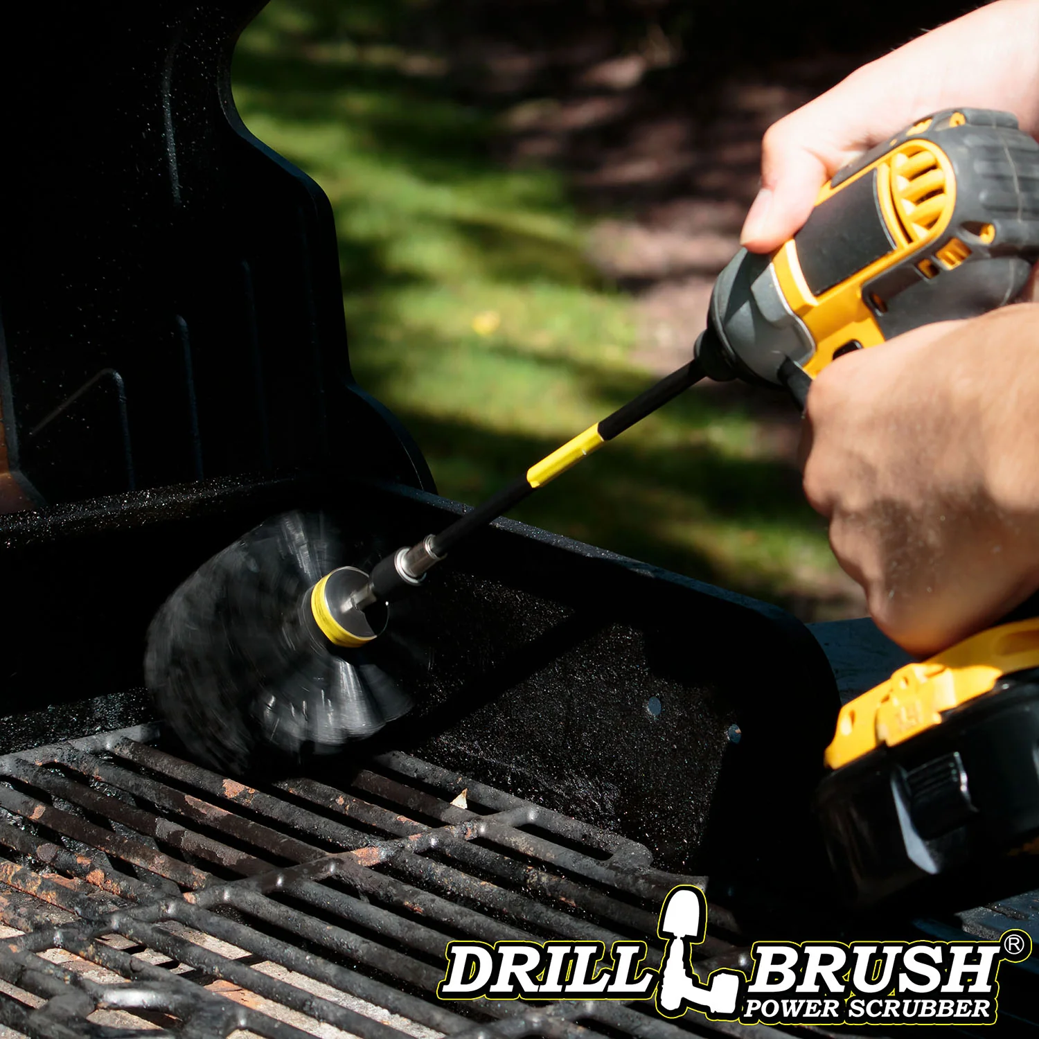 Original Black Brush & 7in Ext. - Ultra Stiff - Heavy Duty Cleaning & Paint Removal | O-S-K-7X-QC-DB - Image 3