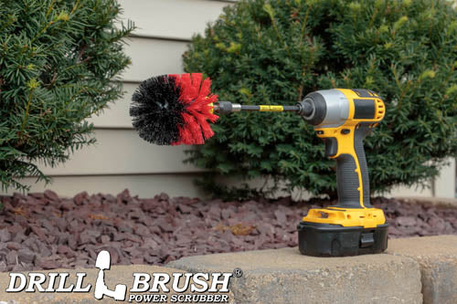 Original Red Brush & 5in Ext. - Stiff - Bullet Shaped - Masonry & Lawn Furniture | O-S-R-5X-QC-DB - Image 5