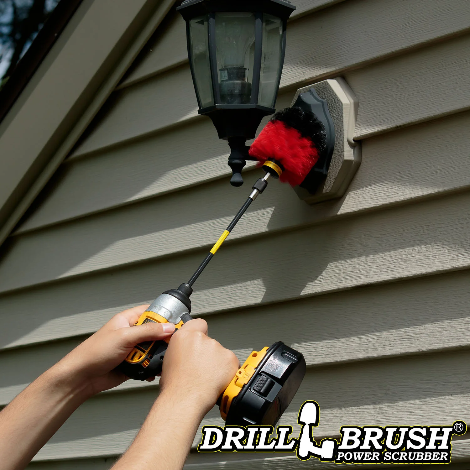 Original Red Brush & 7in Ext. - Stiff - Bullet Shaped - Masonry & Lawn Furniture | O-S-R-7X-QC-DB - Image 3