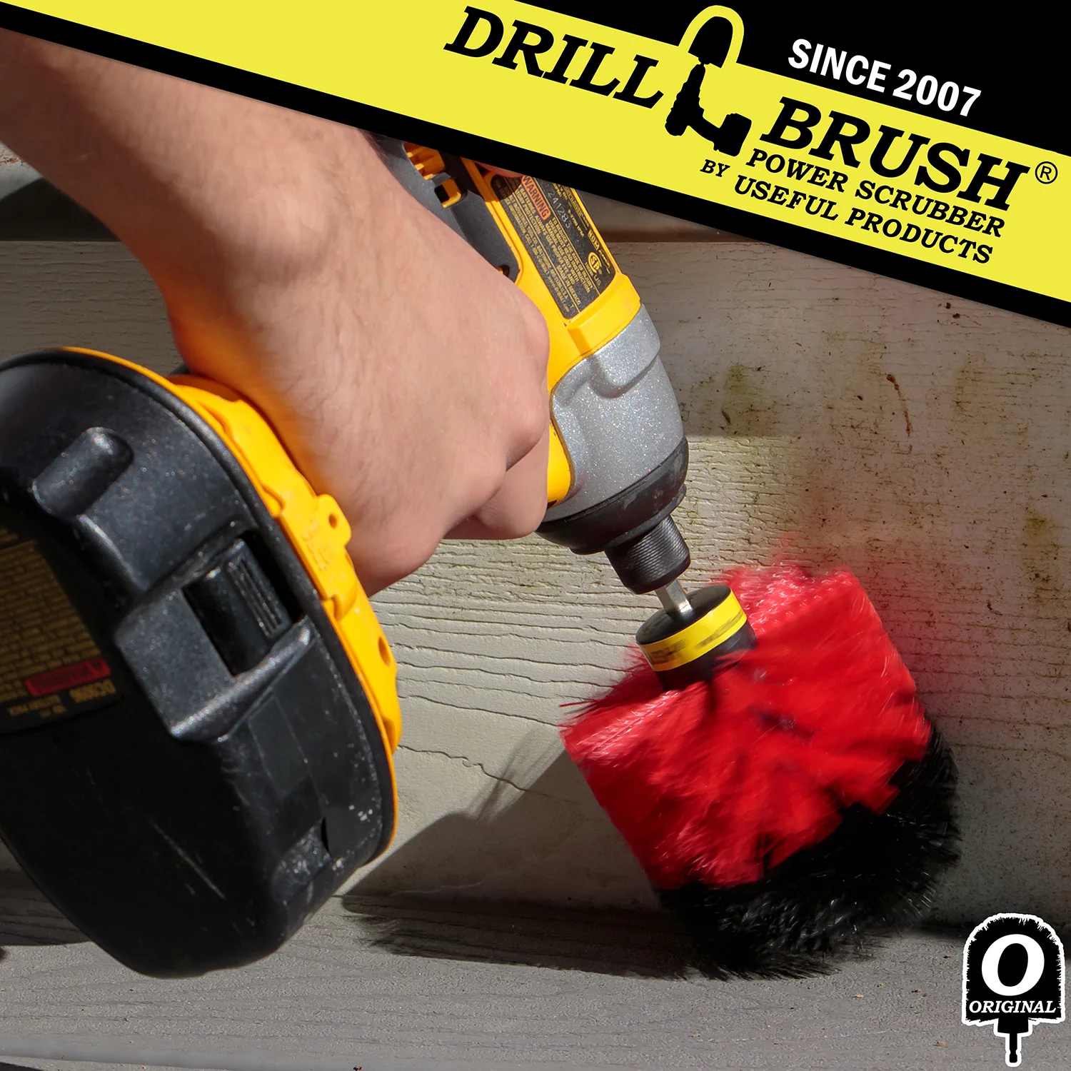 Original Red Brush - Stiff Bristles - Bullet Shaped - Masonry & Lawn Furniture | O-S-R-QC-DB - Image 3