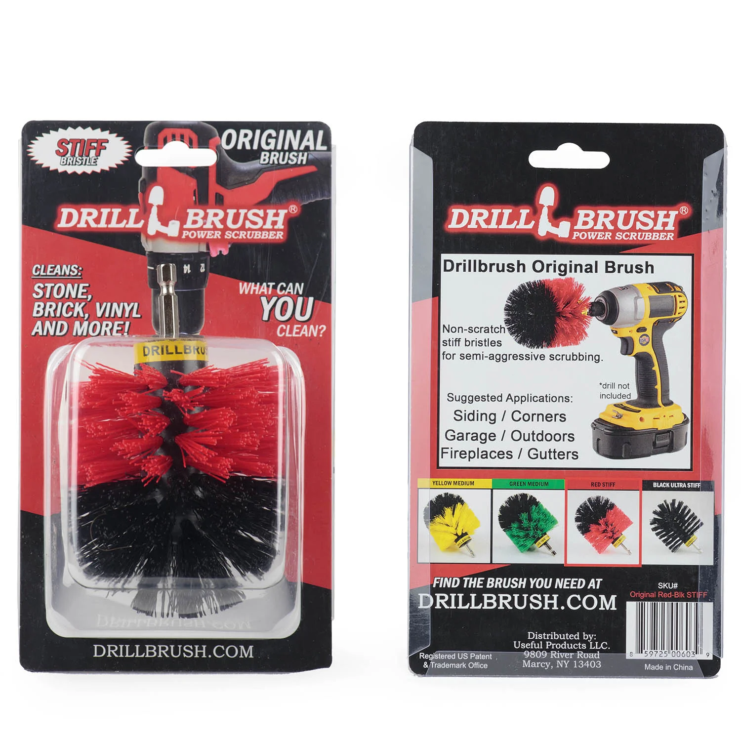 Original Red Brush - Stiff Bristles - Bullet Shaped - Masonry & Lawn Furniture | O-S-R-QC-DB - Image 4