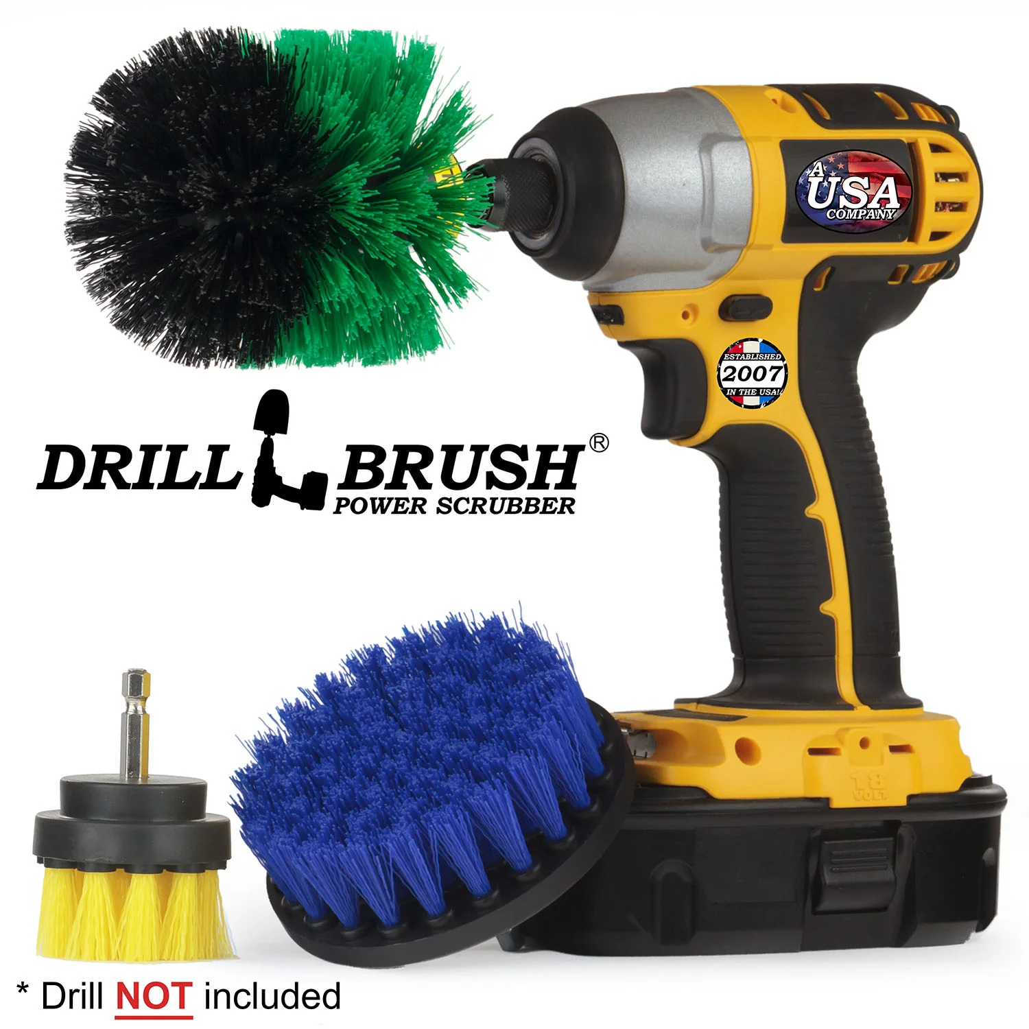 Original, 4in, & 2in Variety Brushes - Medium Bristles - General Household Cleaning | Y2-GO-B4-S-QC-DB - Image 2