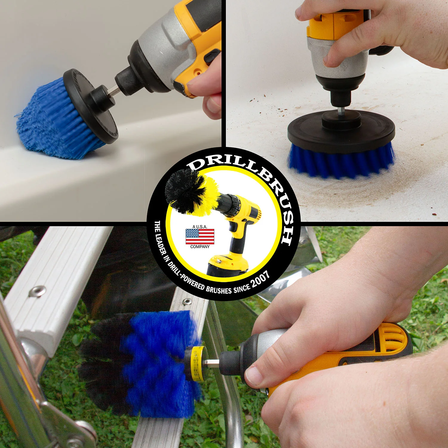 Original, 4in, and Corner Blue Brushes - Medium Bristles - Marine & Pool Cleaning | B-S-4CO-QC-DB - Image 4