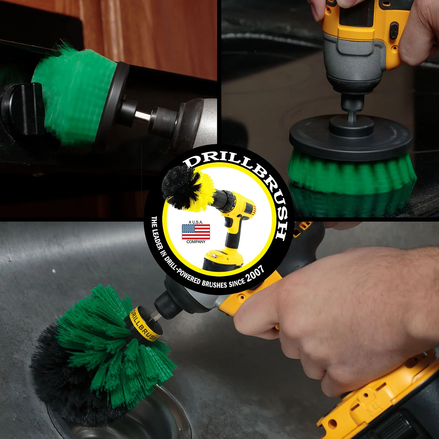 Original, 4in, and Corner Green Brushes - Medium Stiffness - Kitchen Cleaning | G-S-4CO-QC-DB - Image 4