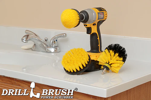 Original, 4in, and Corner Yellow Brushes - Medium Stiffness - Bathroom & Shower Cleaning | Y-S-4CO-QC-DB - Image 6