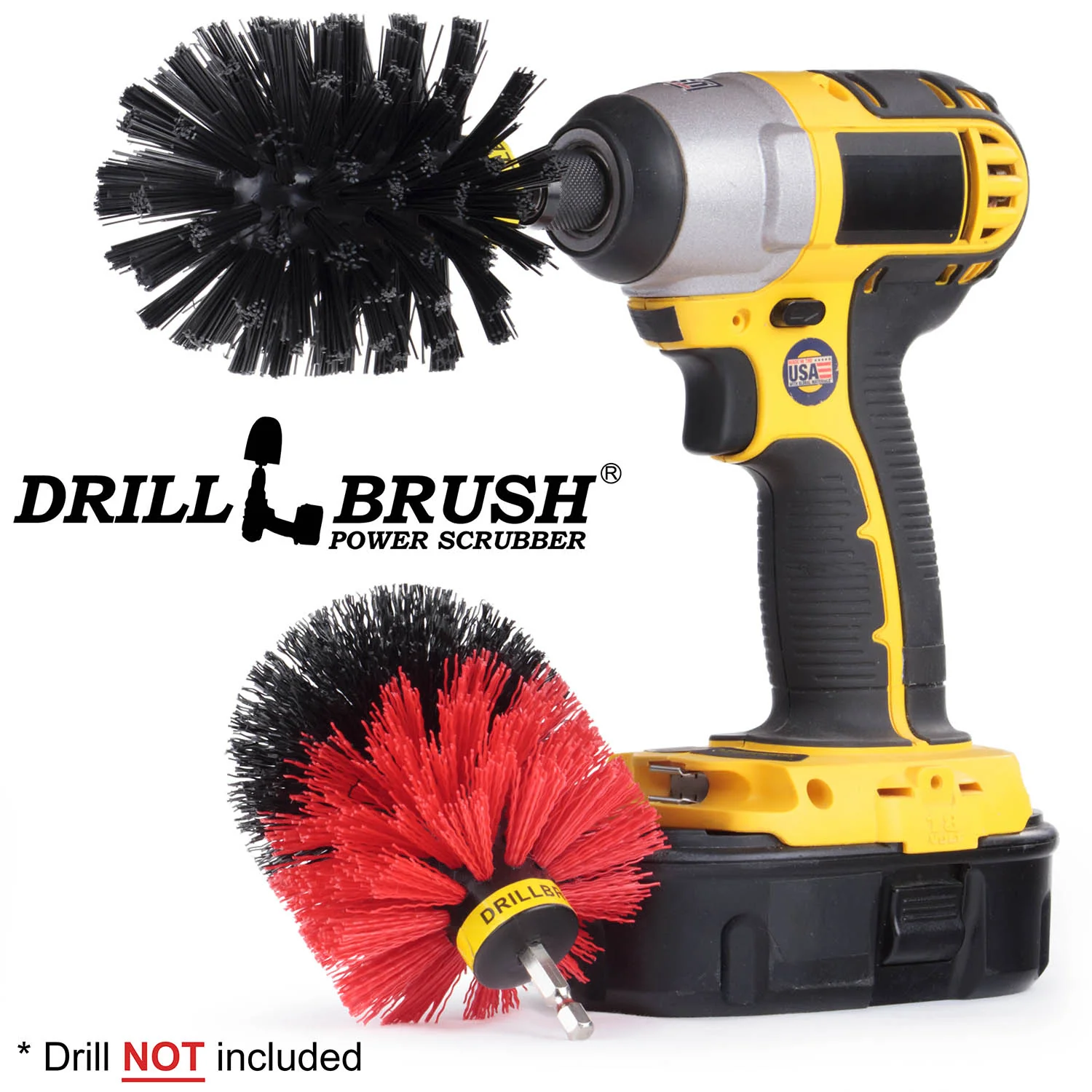 Original Red & Black 2pc. Kit - Stiff & Ultra Stiff - Outdoor & Grill Cleaning | O-S-RK-QC-DB - Image 3