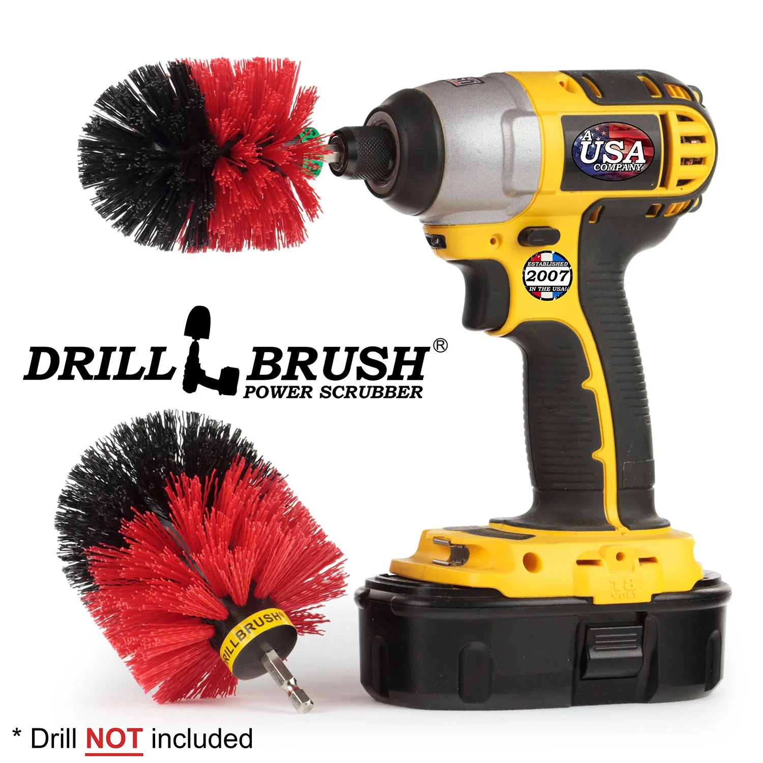 Original & Mini Red Brushes - Red Bristles - Outdoor & Patio Cleaning | R-S-MO-QC-DB - Image 3