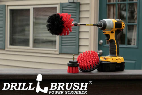 Original, 4in, & 2in Red Brushes w/5in Ext. - Stiff - Patio & Outdoor | R-S-42O-5X-QC-DB - Image 6