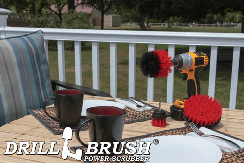 Original, 5in, & 2in Red Brushes - Red Bristles - Outdoor & Patio Cleaning | R-S-52O-QC-DB - Image 6