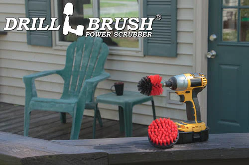 Mini & 4in Red Brushes - Red Bristles - Outdoor & Patio Cleaning | R-S-4M-QC-DB - Image 6