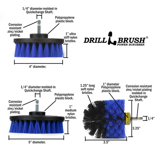 Ultimate Blue Brush Kit - Medium Bristles - Marine & Pool Cleaning | B-542OMS-2L-QC-DB - Image 6